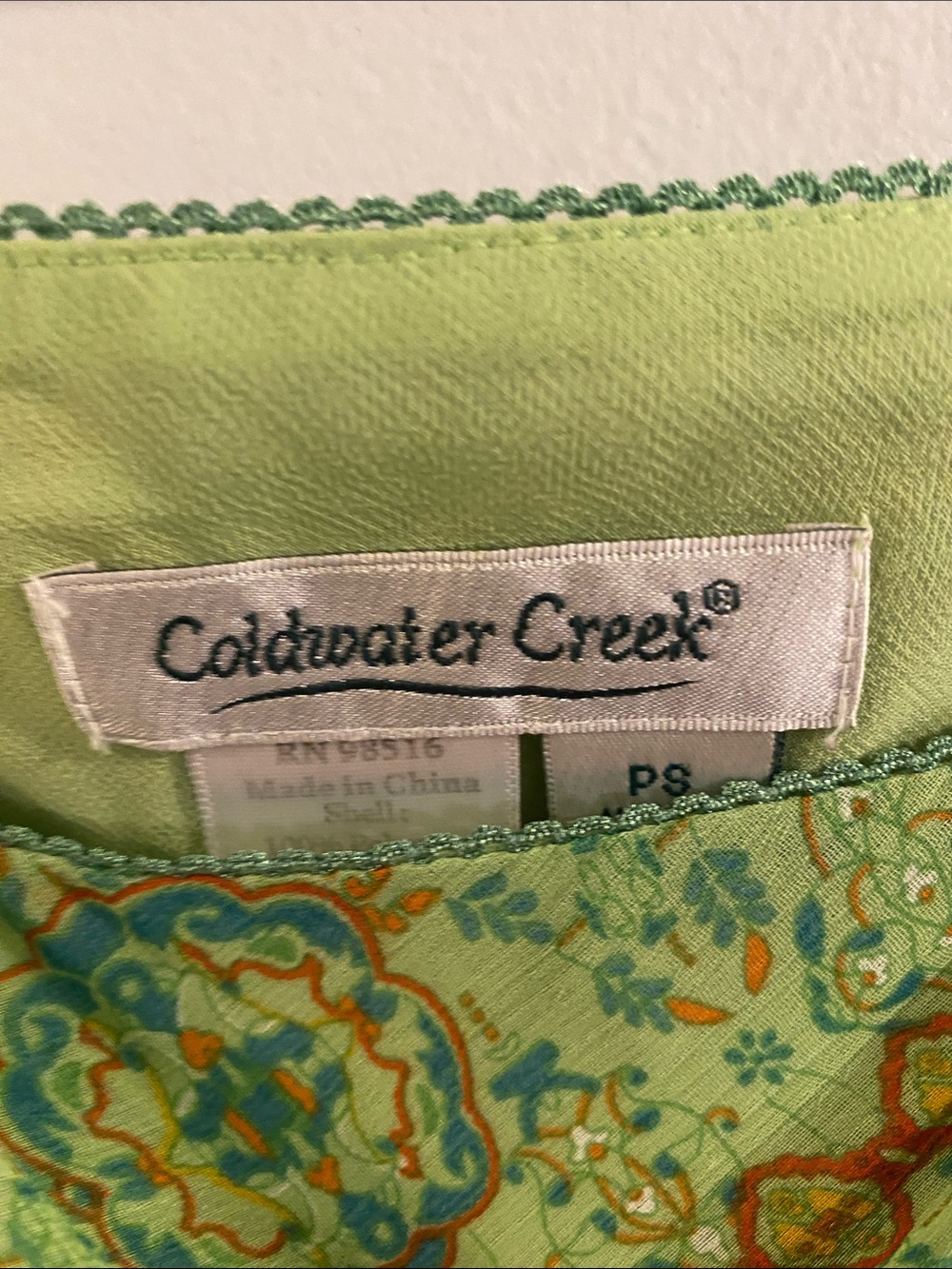 Coldwater Creek Green Printed Circle Skirt - Picture 4 of 4